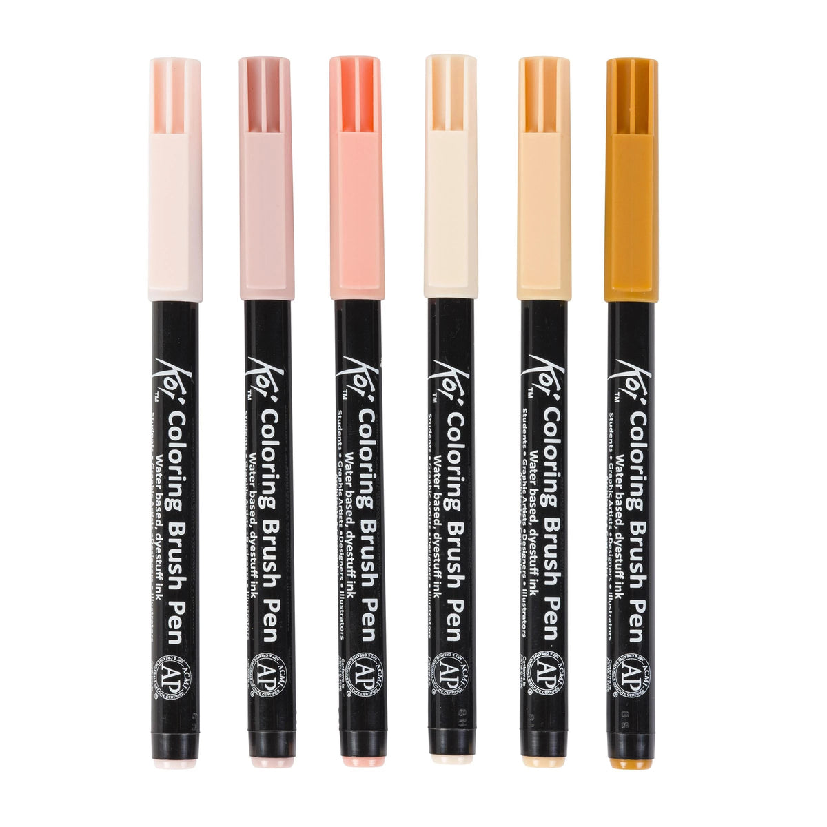 Akvarelni flomasteri s četkicom SAKURA Koi Coloring Brush Manga / set 3 – 6 kom