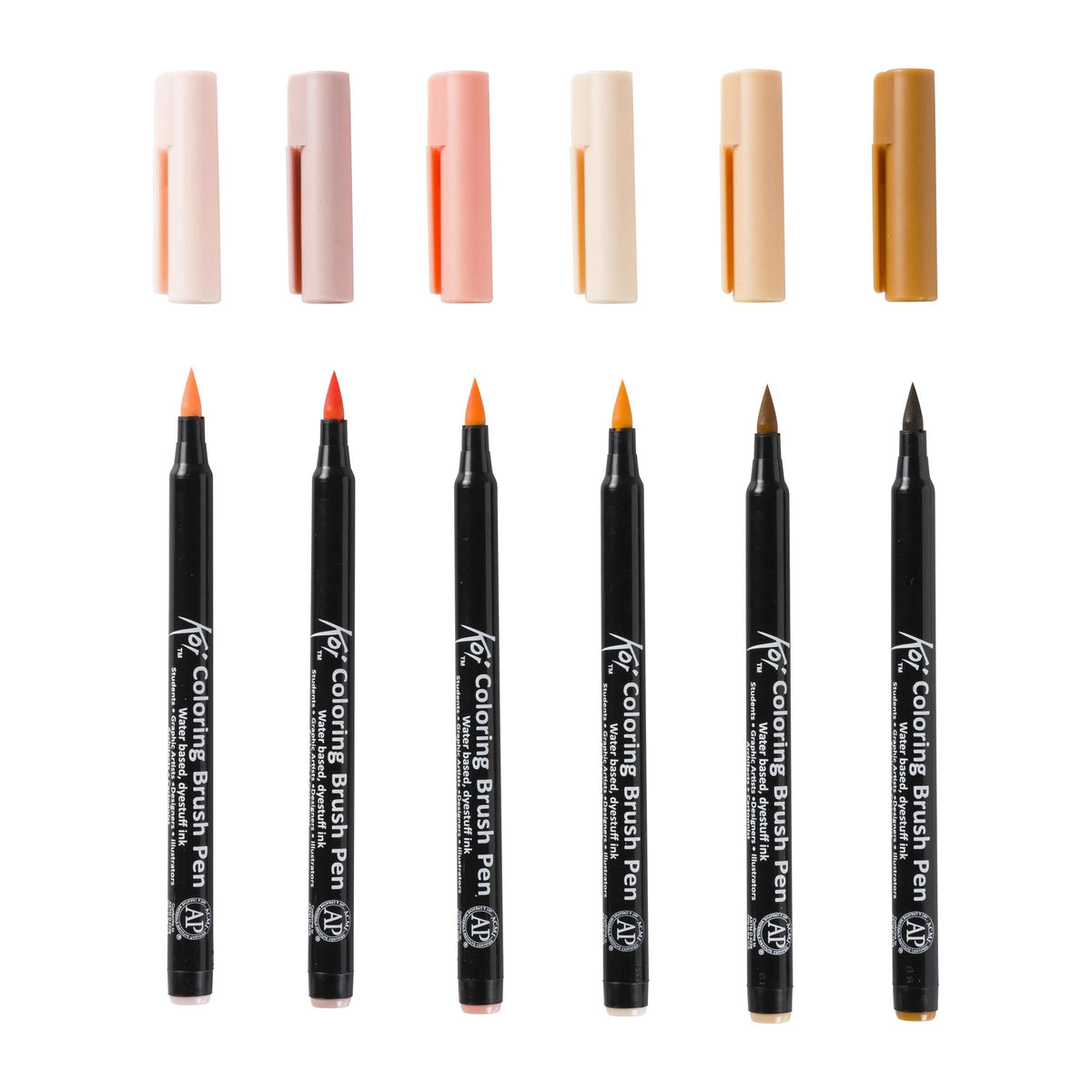 Akvarelni flomasteri s četkicom SAKURA Koi Coloring Brush Manga / set 3 – 6 kom