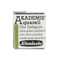 Akvarel boje Schmincke AKADEMIE half pan – 554 maslinastozelena žućkasta