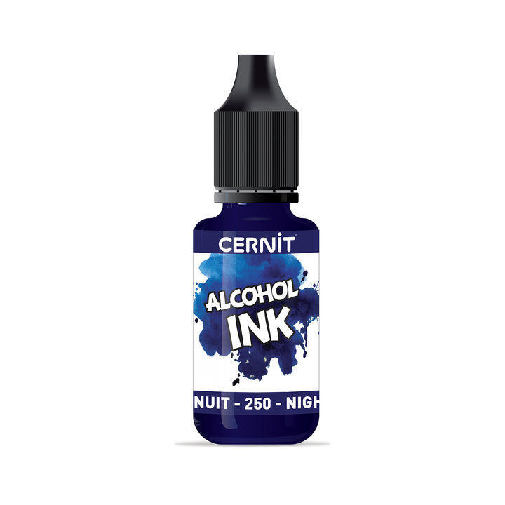 Bočica CERNIT alkoholnog mastila od 20 ml, savršeno za miješanje boja i tehnike prelivanja.