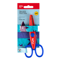 APLI kreativne makaze 13,5 cm, zaobljeni vrh, simetrične – zupci