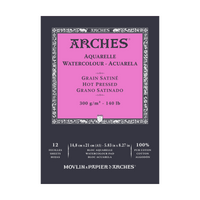 ARCHES akvarelni blok glatki HP prirodno bijeli 300 g/m² A5 – A3 - 12 listova