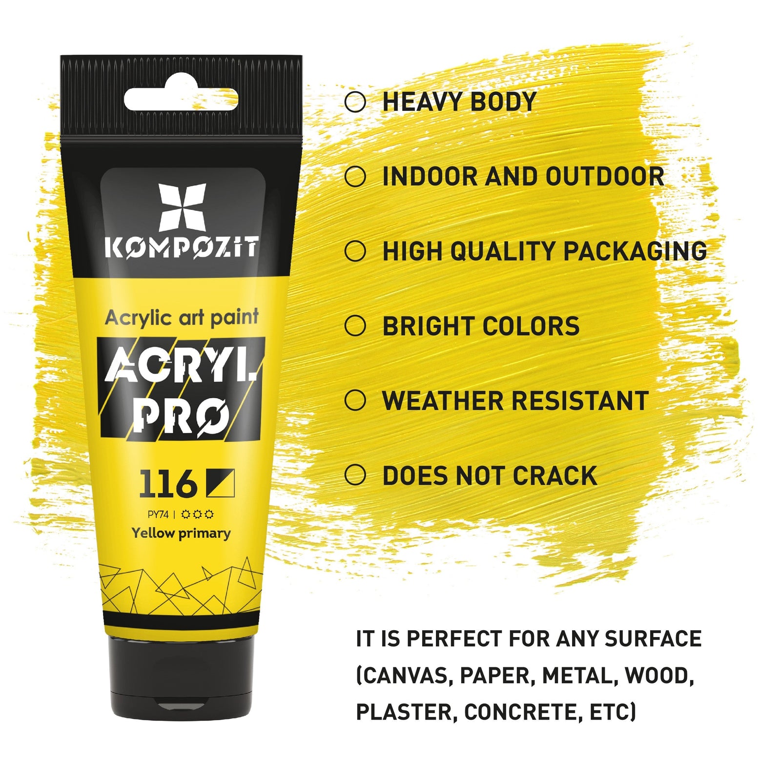 Set akrilnih boja Kompozit ACRYL PRO BOX 73 x 75 ml