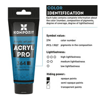 Set akrilnih boja Kompozit ACRYL PRO BOX 73 x 75 ml