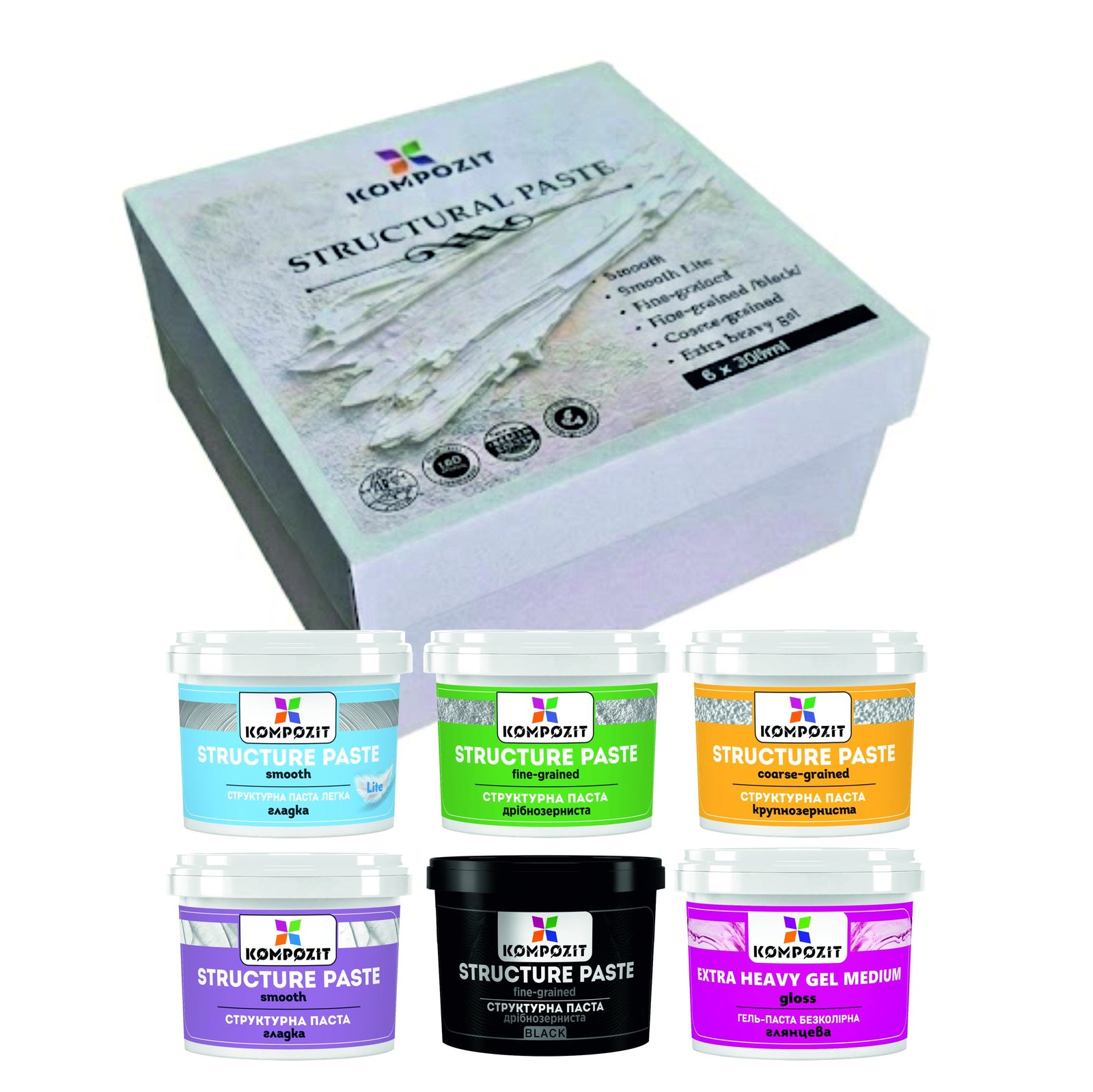 Set strukturnih pasti Kompozit 6 x 300 ml