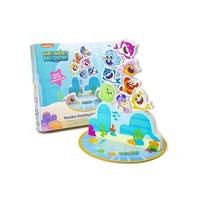 Baby Sharks motorička balans igra sa drvenim figurama morskih životinja za razvoj dječije motorike.