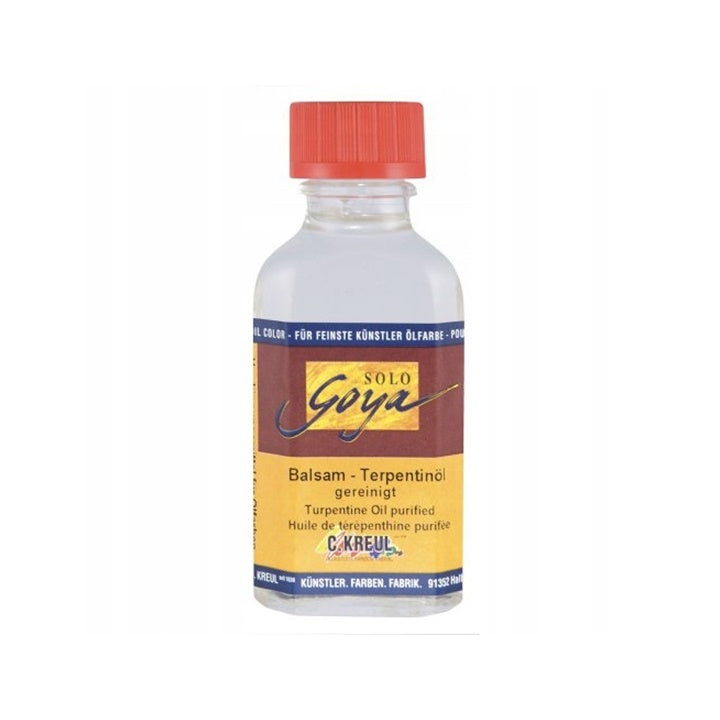 Bočica Solo Goya rektifikovanog terpentinskog ulja od 125 ml za razrjeđivanje uljanih boja.
