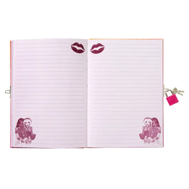 Detaljan prikaz korica BESTIES dnevnika A5 sa katancem, savršen poklon za kreativce.