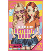 BESTIES Knjiga aktivnosti A4 - Moda i naljepnice sa modnim ilustracijama za bojenje i ukrašavanje naljepnicama.