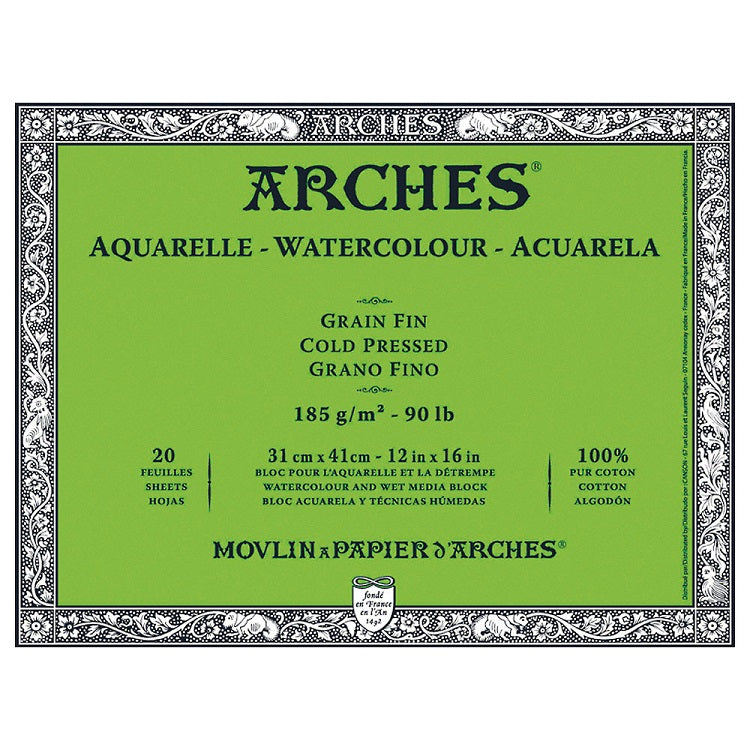 Blok ARCHES® Aquarelle Watercolour Cold Pressed - izaberite format