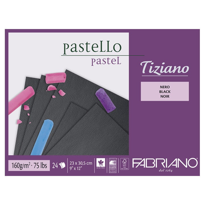 Blok crnih papira za pastel FABRIANO Tiziano — slika 1