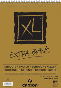 Blok za skiciranje CANSON XL Extra Blanc 90 g/m² 120 listova A3 sa spiralnim povezom na vrhu