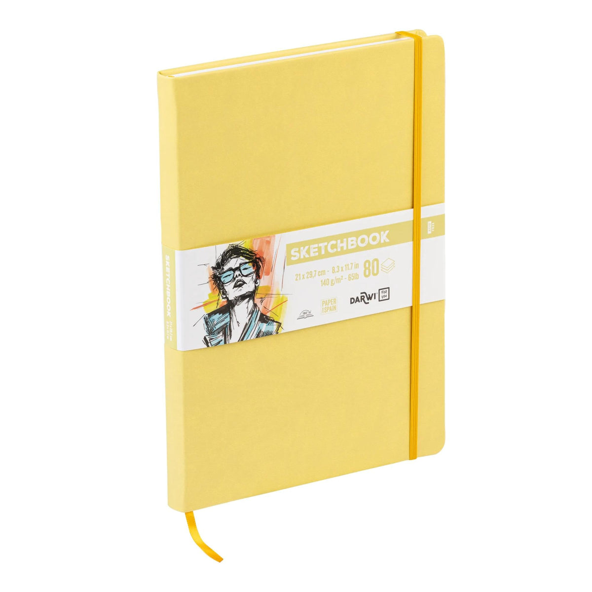 Blok za skiciranje DARWI Soft Yellow A4 140 g 80 listova