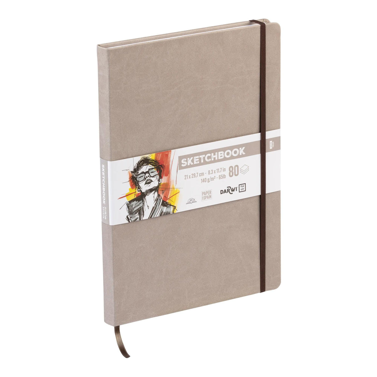 Blok za skiciranje DARWI Taupe A4 140 g 80L