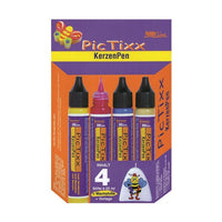 Set od četiri KREUL PicTixx boje za svijeće u bočicama od 25 ml za dekorisanje i oslikavanje svijeća.