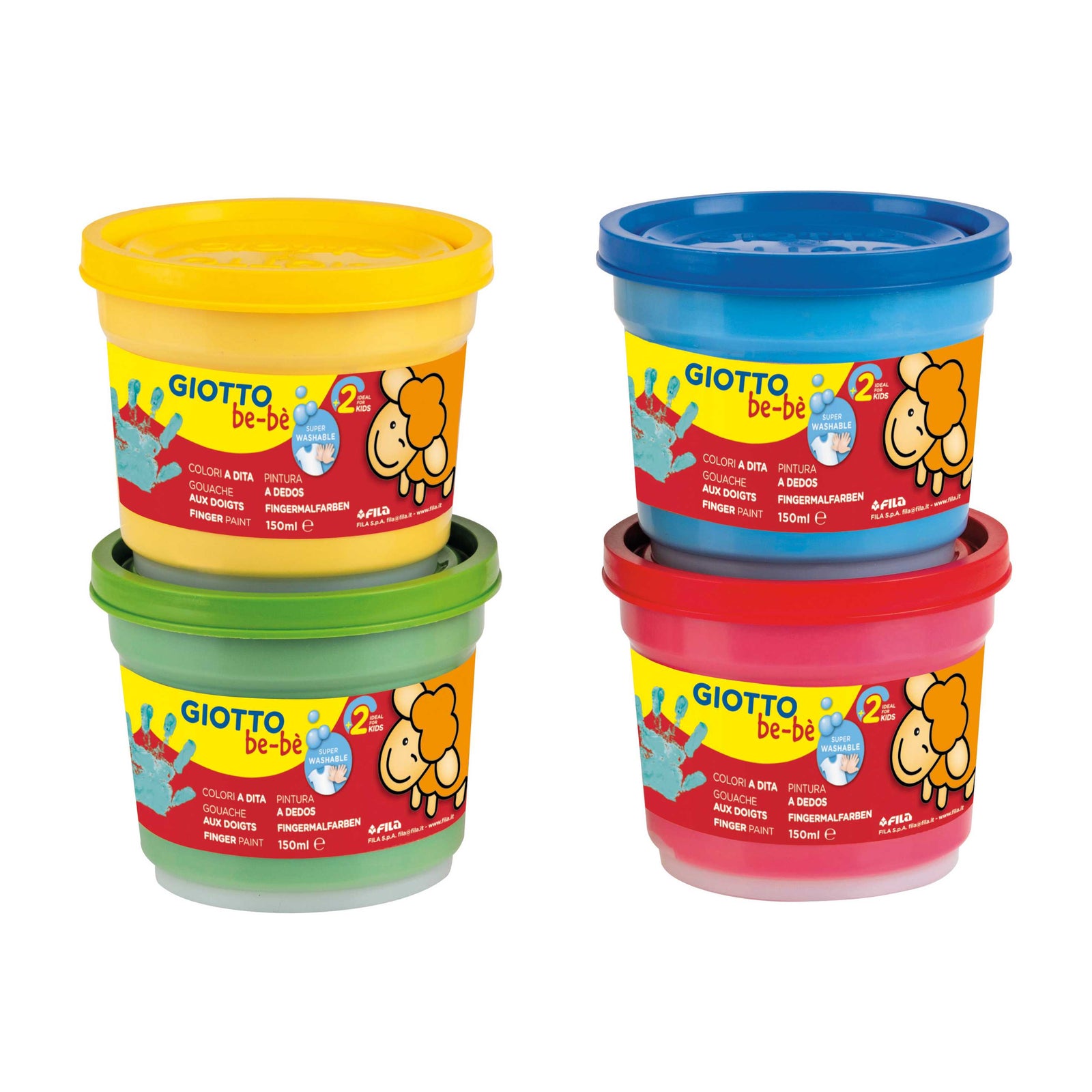 Boje za prste GIOTTO be-bè 4 x 150 ml