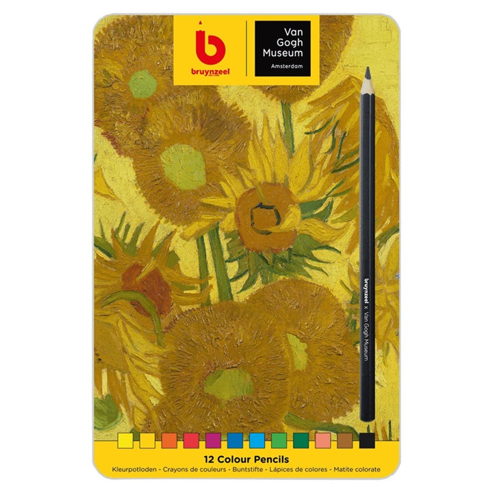 Bruynzeel drvene bojice Van Gogh Museum - Suncokreti u metalnoj kutiji 12 kom — slika 1