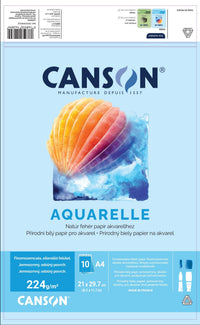 Canson akvarelni blok CP 224 g/m² 10 listova A4 lijepljen