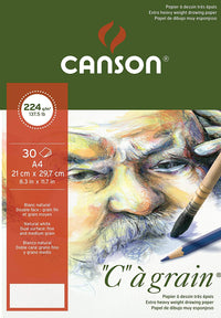 Blok za skiciranje CANSON C a grain 224 g/m² A3 - 30 listova, sitnozrnasti lijepljeni