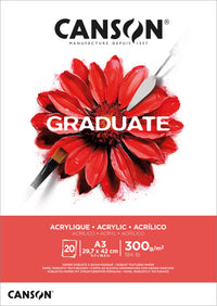 CANSON Graduate akrilni blok 300 g 20L A3 lijepljen