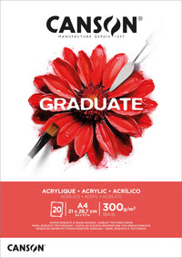 Canson Graduate akrilni blok 300 g 20L A4 lijepljeni