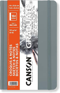 Canson Graduate Art Book skicen blok u tvrdom povezu 90 g/m² 184 lista 14 x 21,6 cm Light Grey