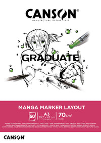 Canson Graduate Marker blok za markere 70 g/m² A3 lijepljeni - 50 listova