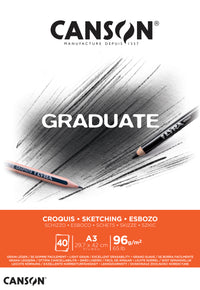 Canson Graduate blok za skiciranje 96 g/m² 40L A3 lijepljeni
