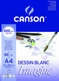 CANSON Imagine blok za skiciranje 200 g/m² 50L A4 sitnozrnasti lijepljeni
