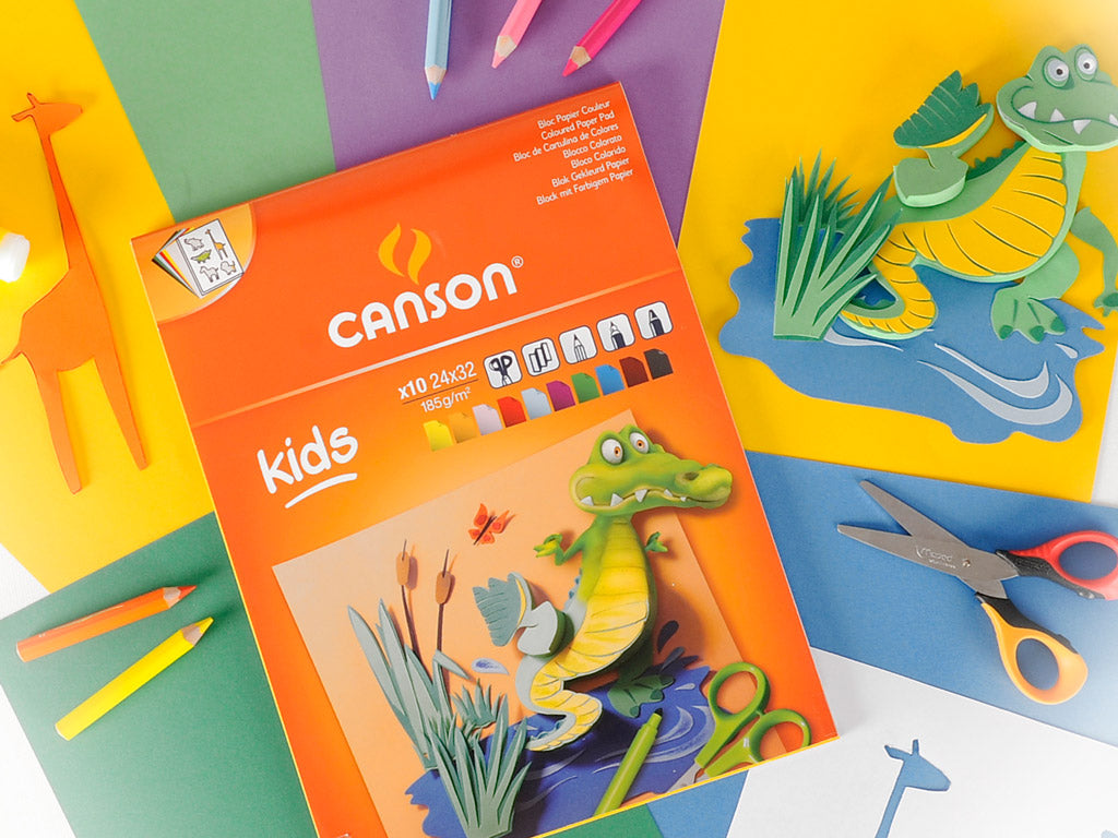 CANSON Kids blok papira u boji 185 g/m² - 10 listova, 24 x 32 cm