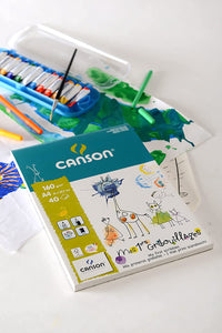 Dječiji blok za skiciranje CANSON Kids 160 g/m² A4 lijepljeni - 40 listova