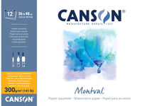 Canson Montval akvarelni blok CP 300 g/m² - 12 listova, 36 x 48 cm lijepljen