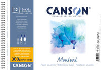 CANSON Montval akvarelni blok CP 300 g/m² 12L 24 x 32 cm sa spiralom