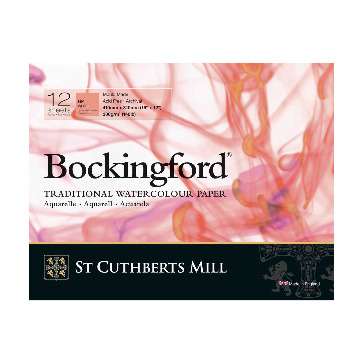 CANSON St Cuthberts Bockingford akvarelni blok glatki (HP) bijeli 300 g/m² - 12 listova