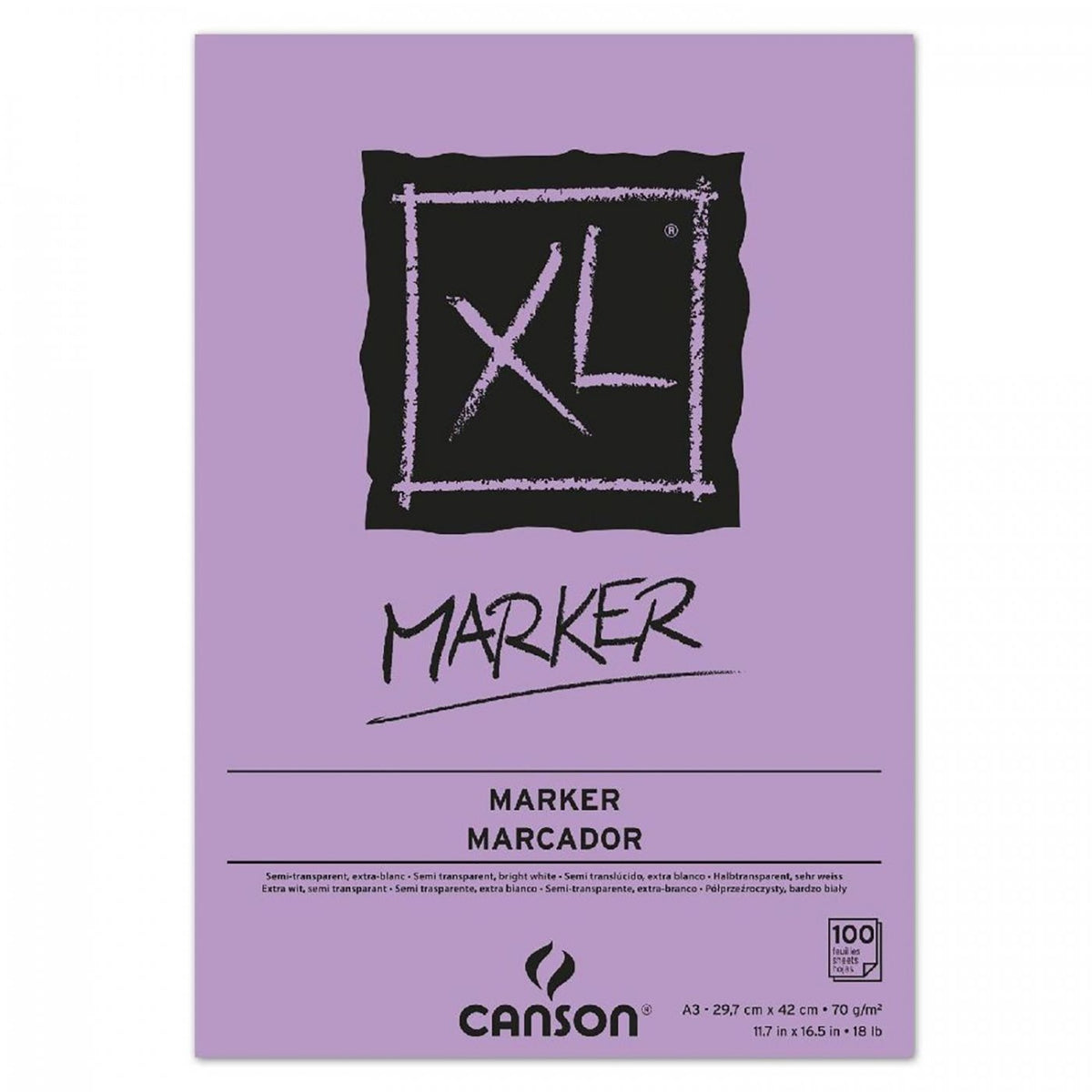 Canson XL Marker blok za markere 70 g/m² A3 – 100 listova lijepljen