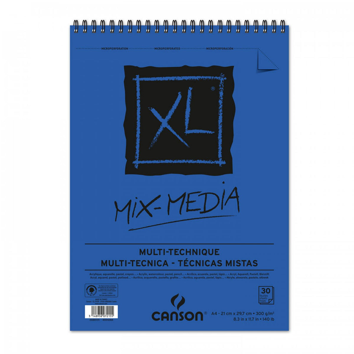 Canson XL Mix Media blok papira 300 g/m² A2, 30 listova, spiralni povez