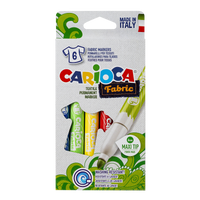 Carioca flomasteri za tekstil, maxi vrh, mix boja