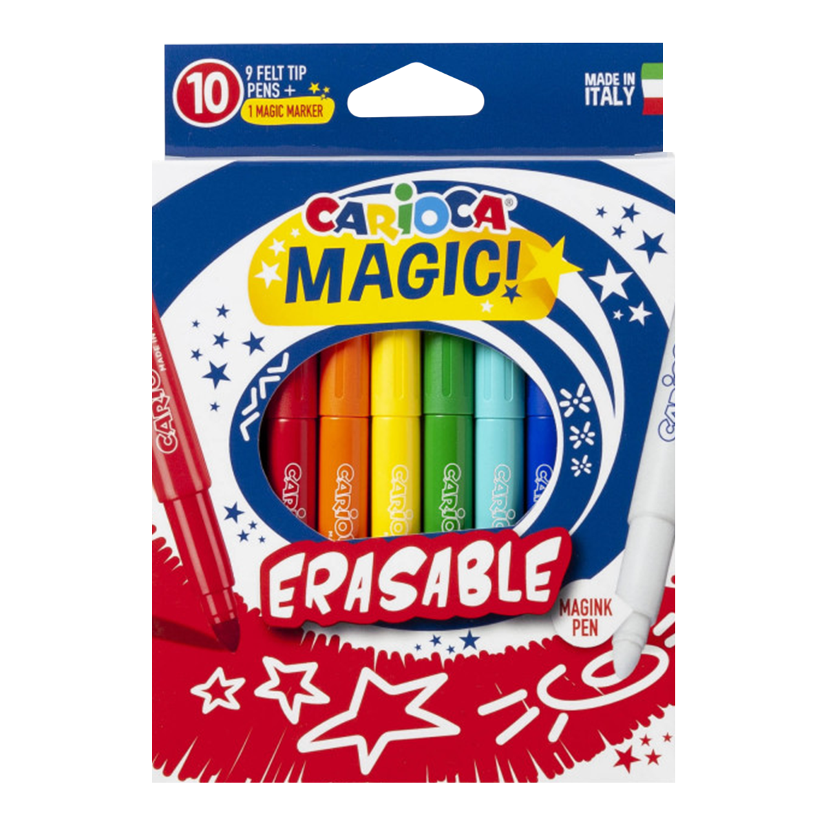 Carioca magični flomasteri - brisivi, 10 kom, mix boja