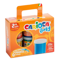 Carioca prstne boje Baby 2+, papirni koferčić, 6 × 80 ml