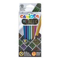 Carioca šestougaone drvene bojice Metallic, 12 kom