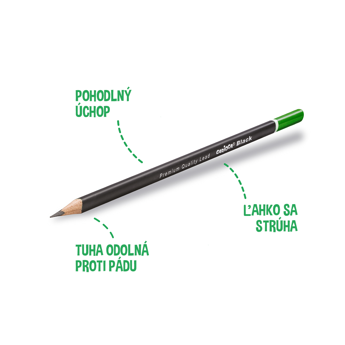 Carioca trouglasta olovka Black, 12 kom