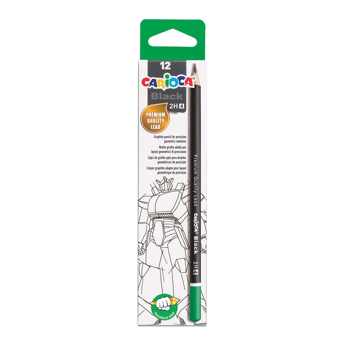 Carioca trouglasta olovka Black, 12 kom