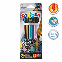 Carioca trouglaste metalik drvene bojice Metallic, 6 kom