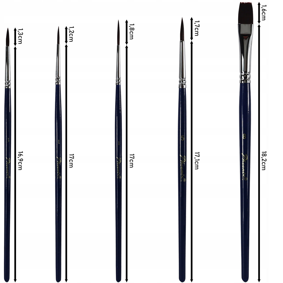 Četkice Phoenix 6614S1 – set od 5 dijelova