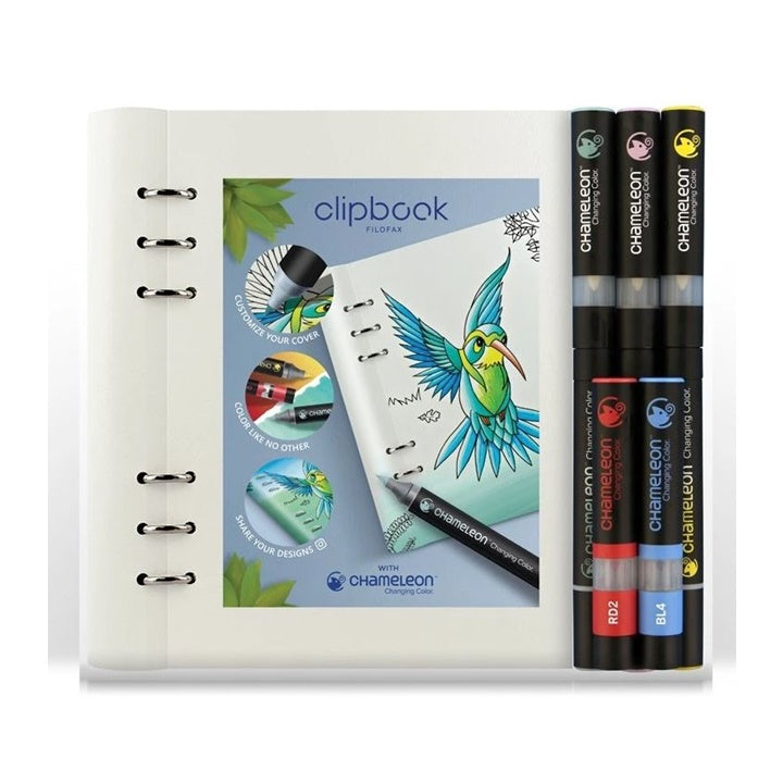 Chameleon flomasteri sa sveskom Filofax - set od 6 komada