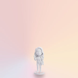 Bijela 3D figurica 10 cm