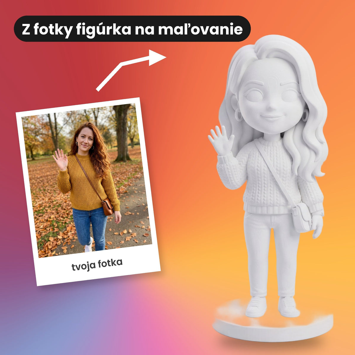 Chibi figurica od fotografije za bojenje