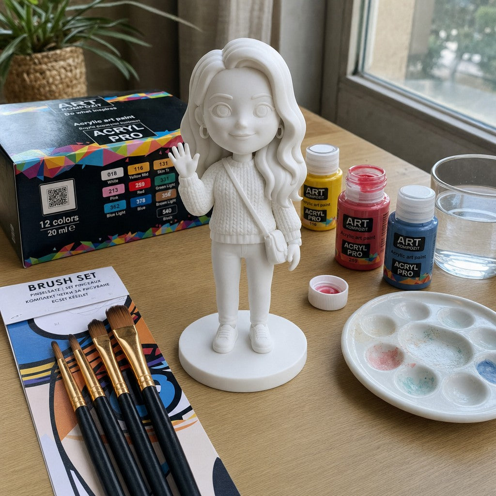 Chibi figurica od fotografije za bojenje