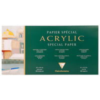 Clairefontaine akrilni blok 360 g/m² – 10 listova, 20 x 40 cm ljepljen