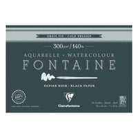 Clairefontaine Fontaine akvarelni blok CP Black 300 g 15L x 26 cm lijepljen sa sve 4 strane – 18